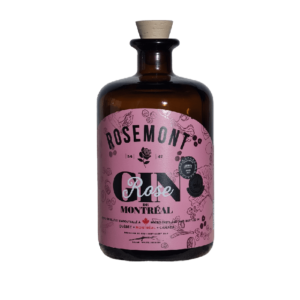 Bouteille de Gin rose de Montréal Rosemont