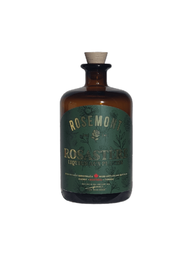 Bouteille de rosastère (liqueur de plantes) Rosemont