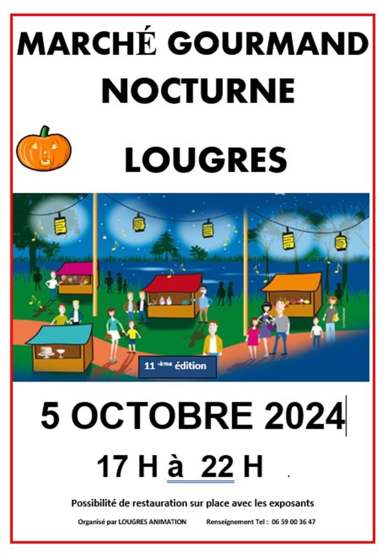 Marché gourmand nocture à Lougre